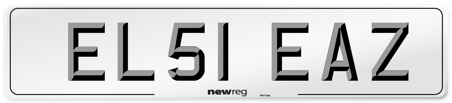EL51 EAZ Number Plate from New Reg